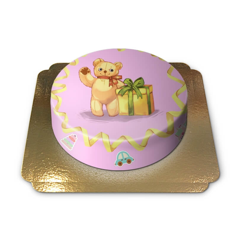 Pinke TeddybÀrtorte