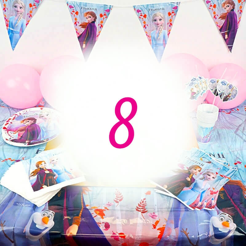Die Eiskönigin® Partyset Frozen für 8 Personen - ohne Torte