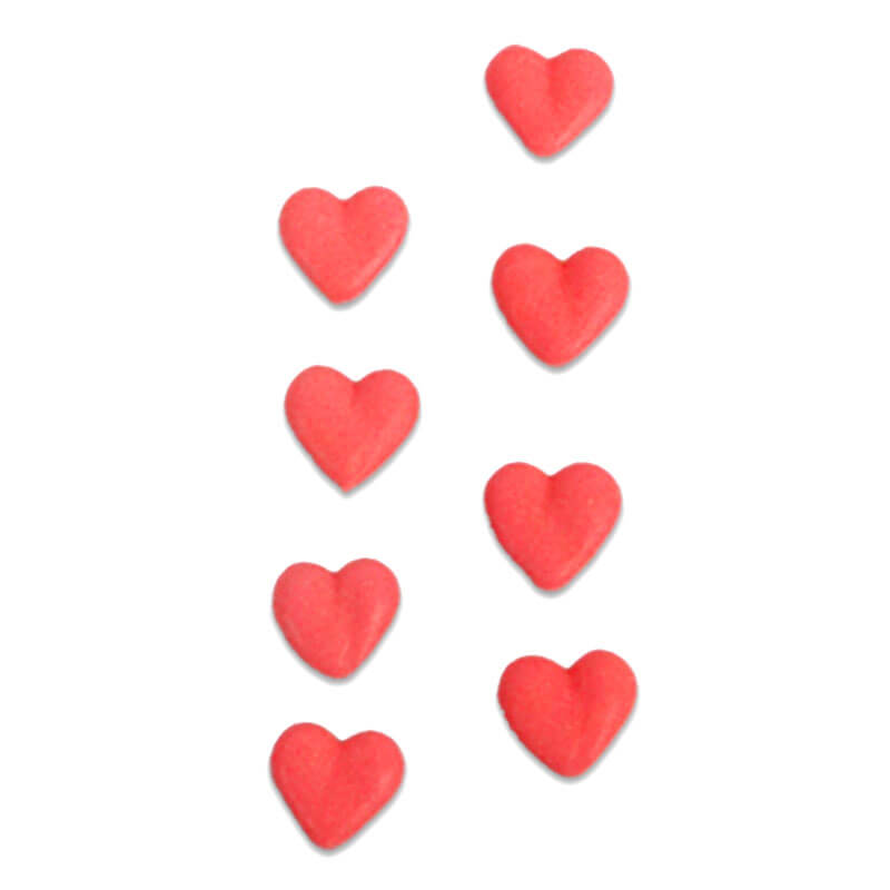 Zuckerherzen Rot (8 Stück)