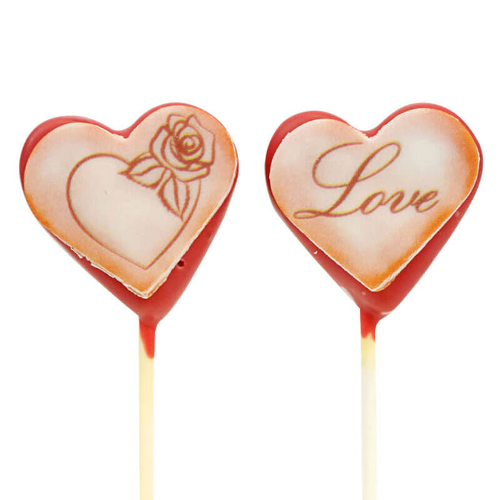 Valentinstags-Herz-Cake-Pops Rot (12 Stück)