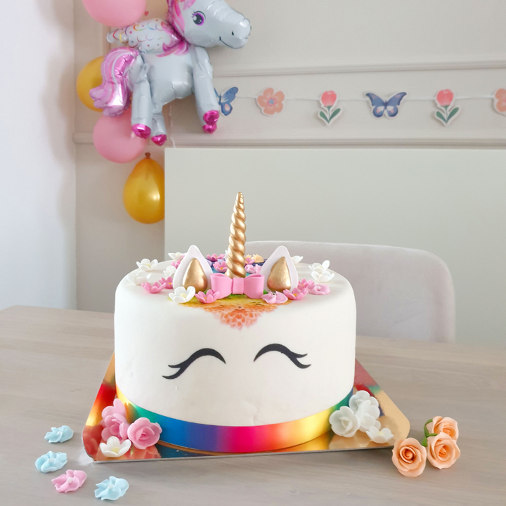 Regenbogen Einhorn-Deluxe-Torte - doppelte Höhe