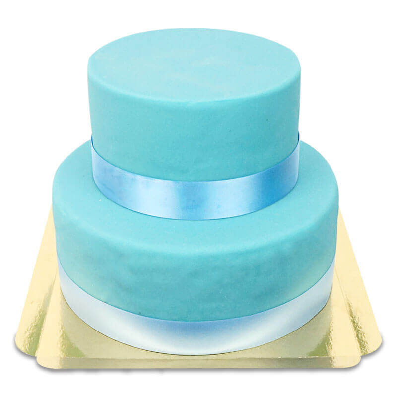 Blaue Deluxe Torte mit Tortenband