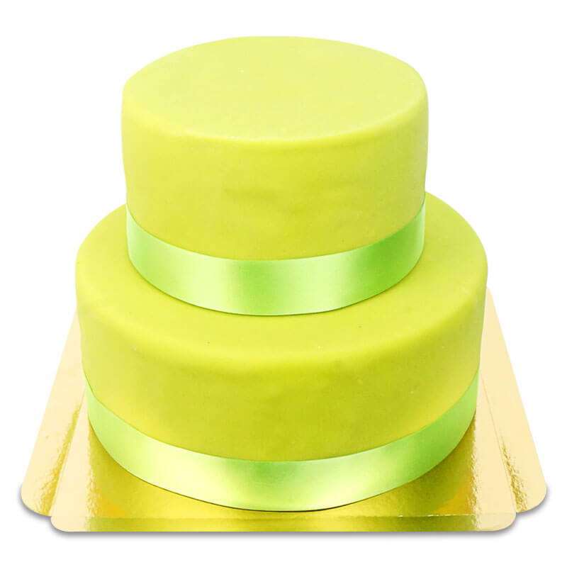 Grüne Deluxe Torte mit Tortenband