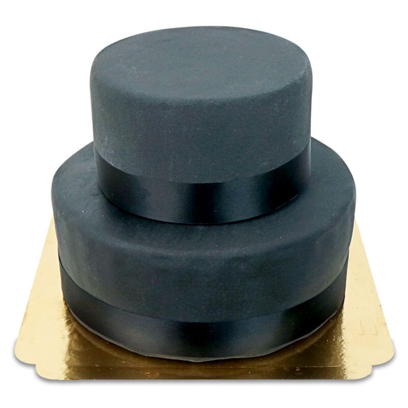 Schwarze Deluxe Torte mit Tortenband