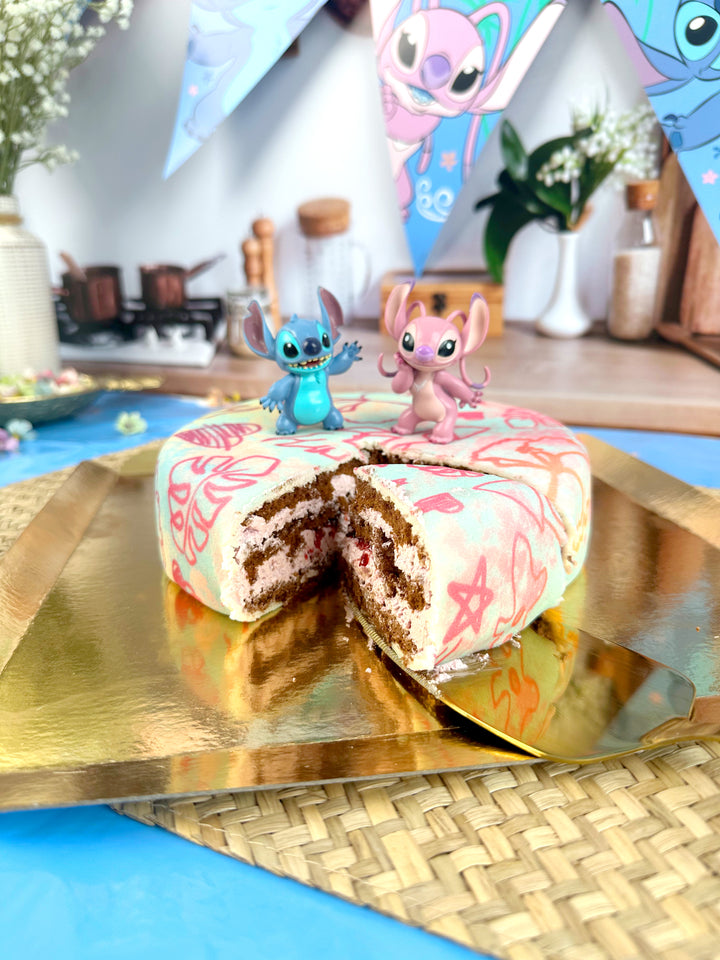 Angel & Stitch® auf tropischer Deluxe-Torte