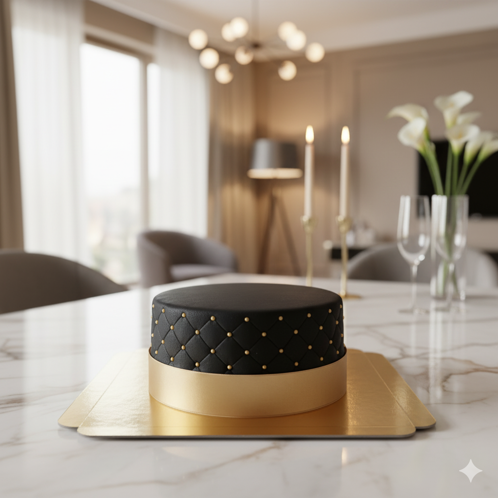 Schwarze Deluxe Torte - doppelte Höhe