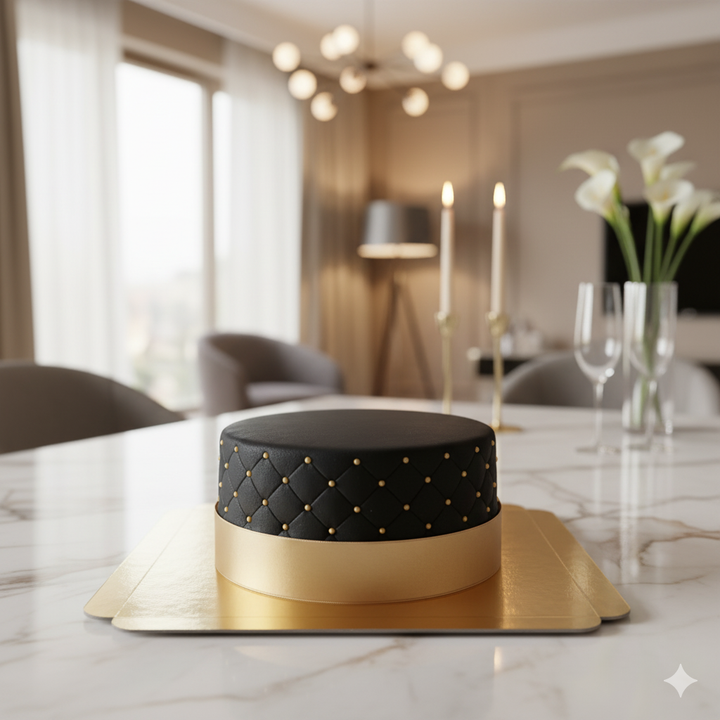Schwarze Deluxe Torte - doppelte Höhe