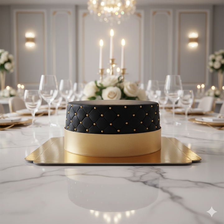 Schwarze Deluxe Torte - doppelte Höhe