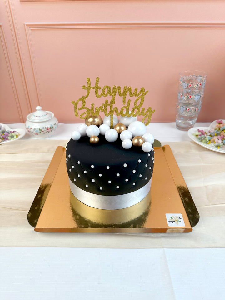 Schwarze Deluxe Torte - doppelte Höhe