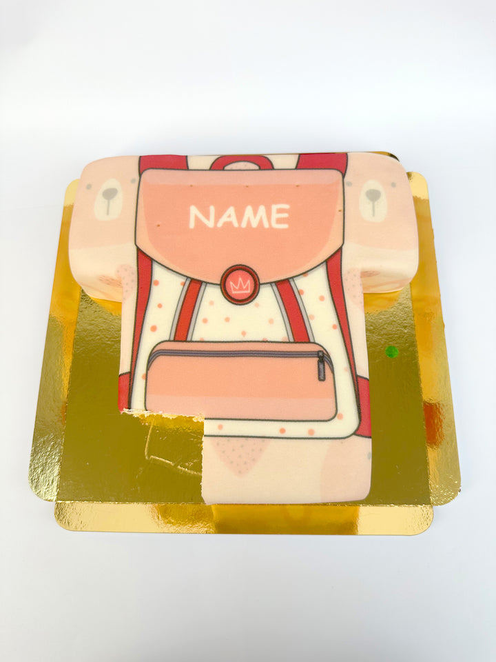 Pinke Schulranzen-Torte
