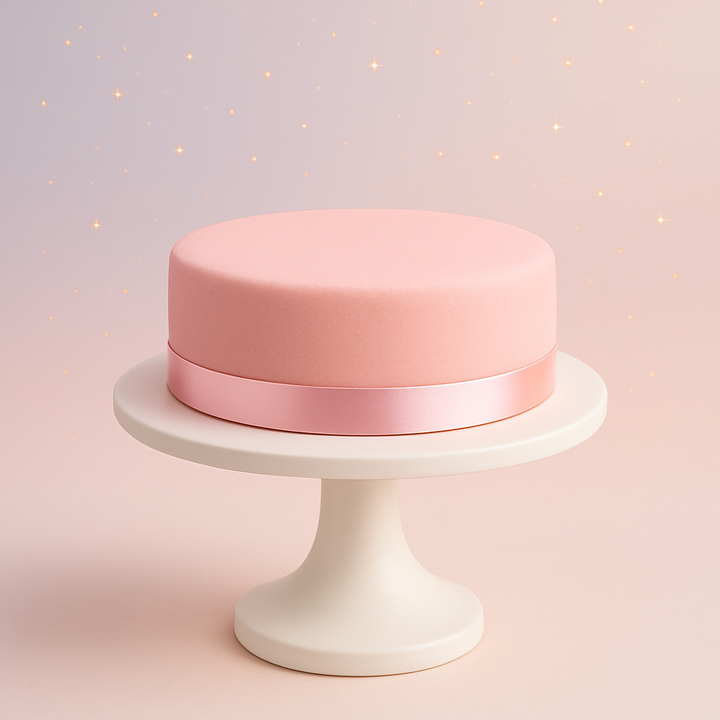 Pinke Torte mit Tortenband