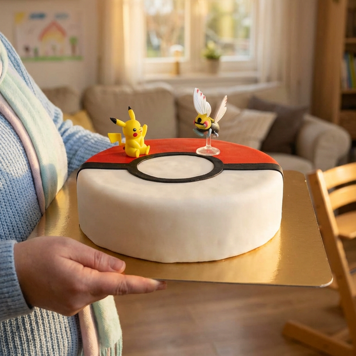 Pokémon®-Figur auf Spielball-Torte
