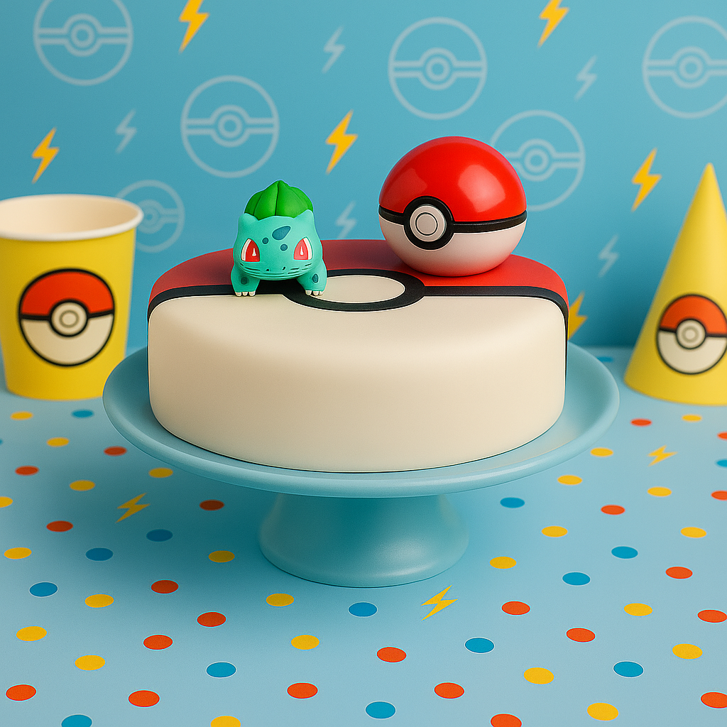 Pokémon®-Figur auf Spielball-Torte