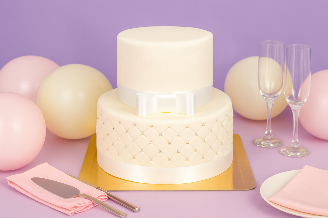 Weiße Hochzeitstorte "White Wedding"