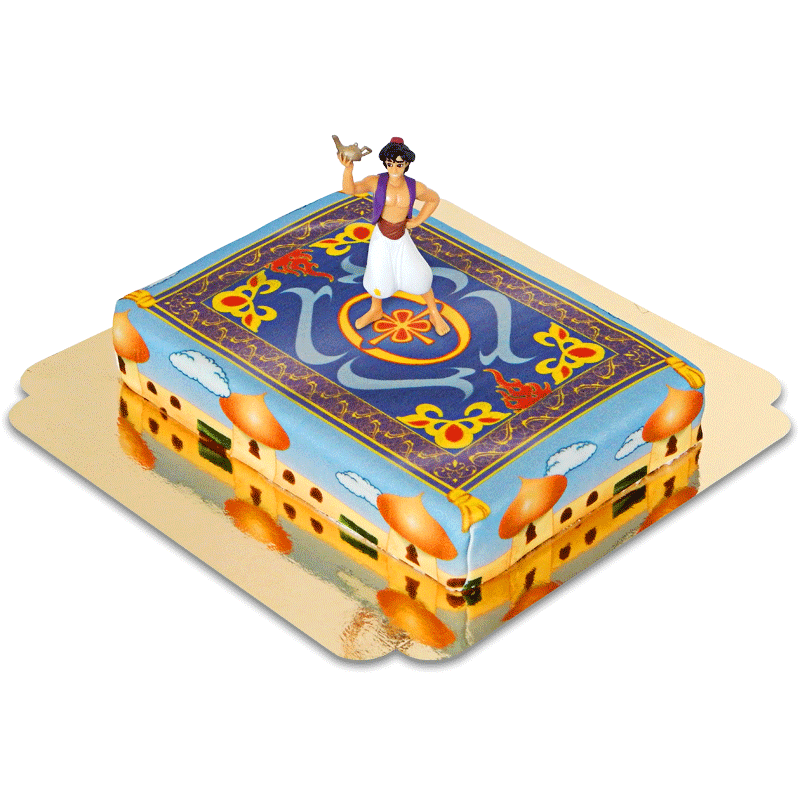 Aladdin® auf Teppich über Agrabah-Torte