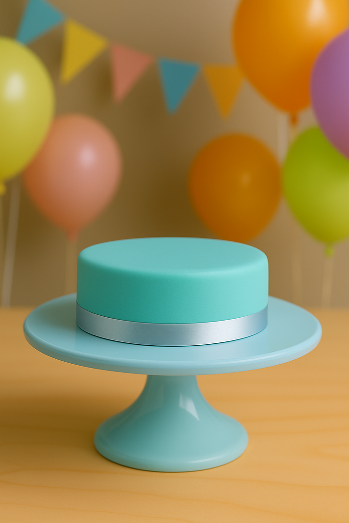 Blaue Torte mit Tortenband