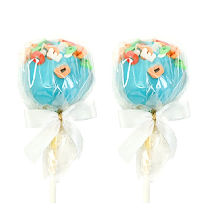 Blaue Buchstaben Cake-Pops (12 Stück)