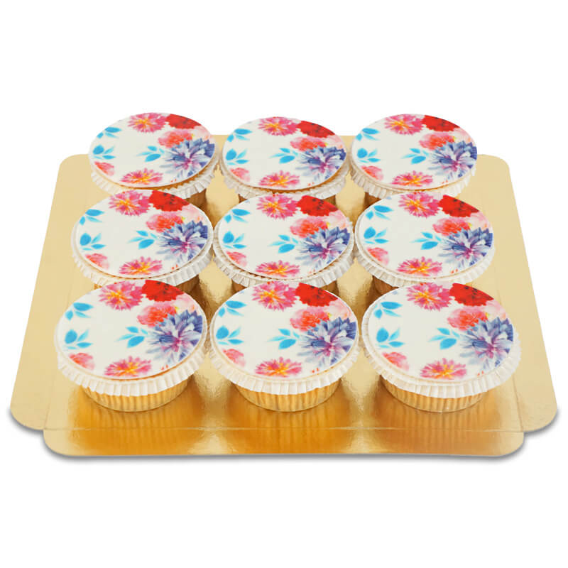 Blumen Cupcakes (9 Stück)
