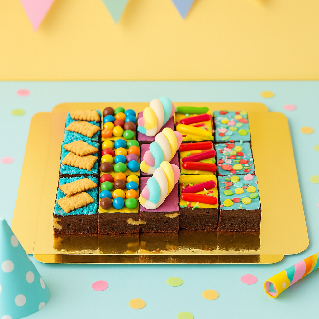 15 Brownies mit bunter Deko-Mix