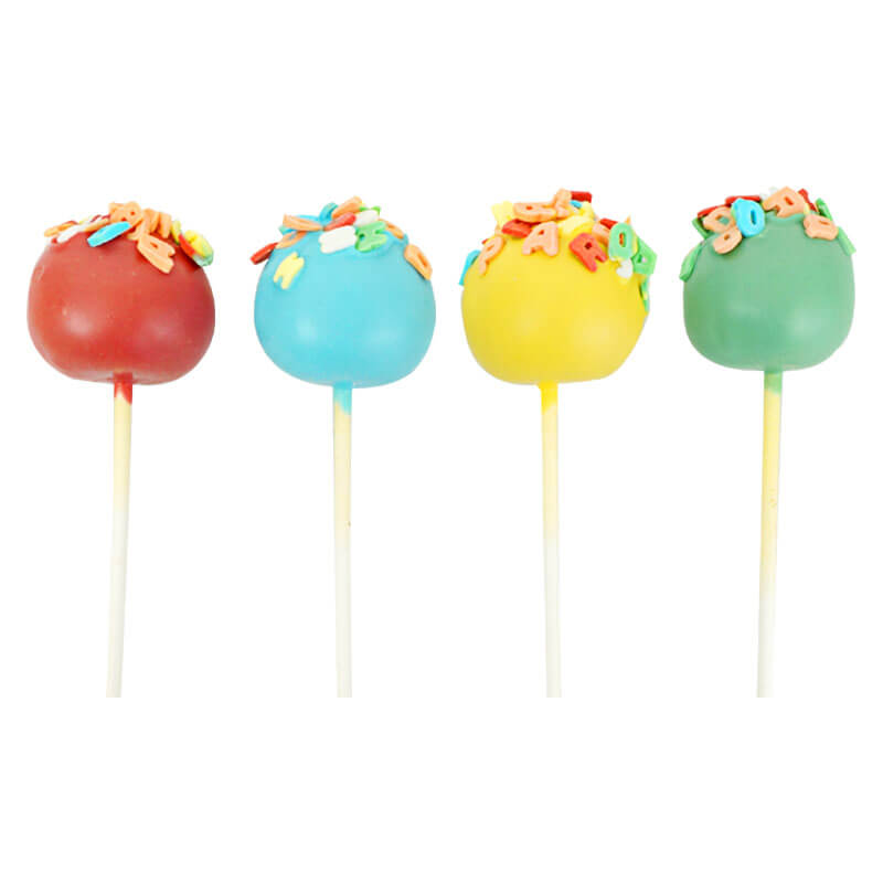 Bunte Buchstaben Cake-Pops (12 Stück)