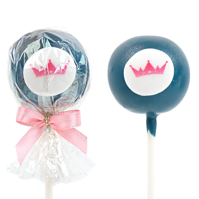 Einfarbige bunte Cake-Pops mit Logo (12 Stück)