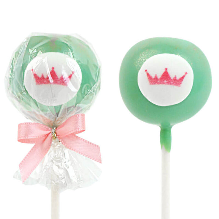 Einfarbige bunte Cake-Pops mit Logo (12 Stück)