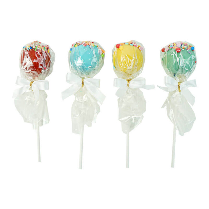 Bunte Cake-Pops mit Streusel-Konfetti (12 Stück)