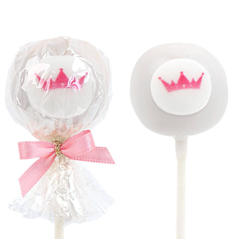 Einfarbige bunte Cake-Pops mit Logo (12 Stück)