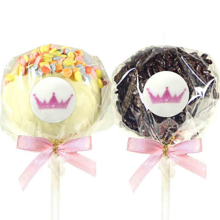 12 Cake-Pops mit Logo, Red Velvet & Chocolate Chips