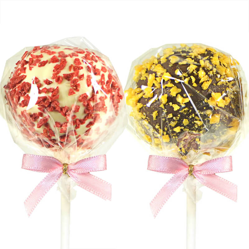 Cake-Pops mit Orange- & Erdbeer-Crisp (12 Stück)