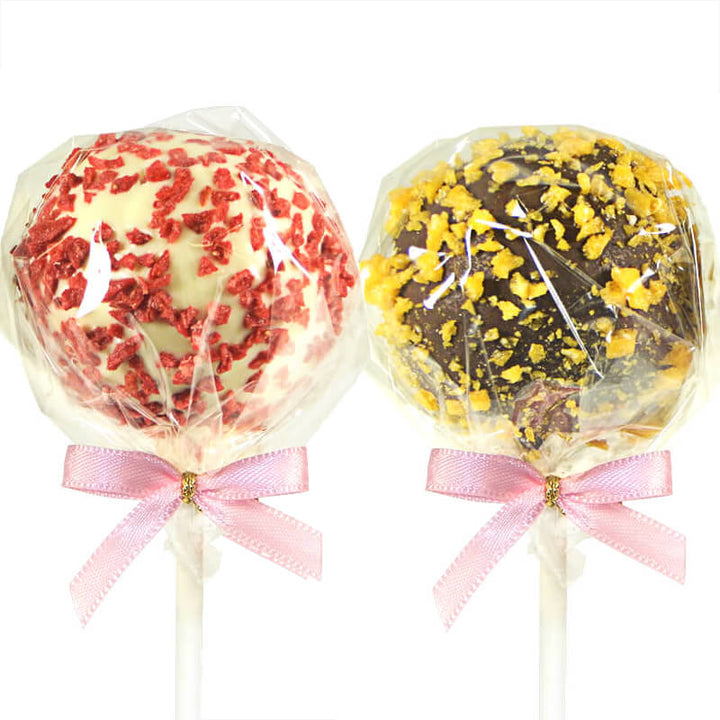 Cake-Pops mit Orange- & Erdbeer-Crisp (12 Stück)