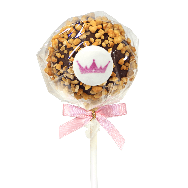 12 Cake-Pops mit Logo, Hasel- und Kokosnuss