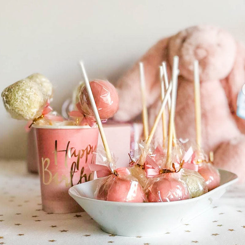 Cake-Pops mit bunter Glasur (12 Stück)