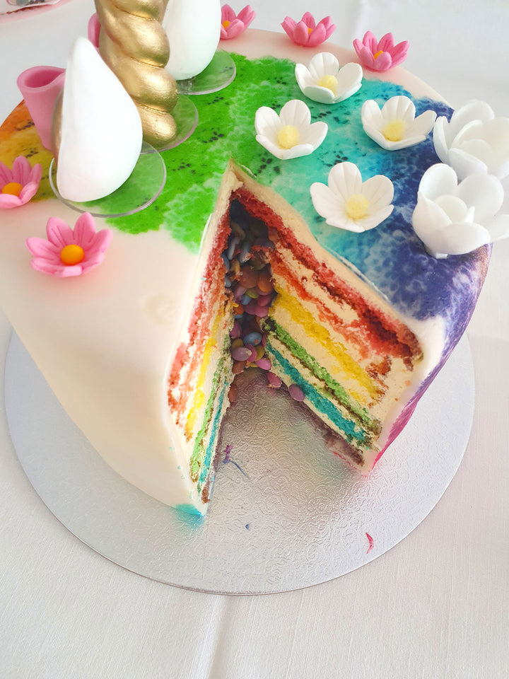 Regenbogen Einhorn-Deluxe-Torte - doppelte Höhe