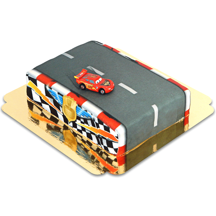 Cars® - Lightning McQueen auf Rennstrecke-Torte