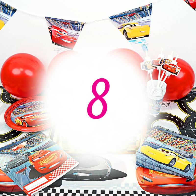 Cars® Partyset für 8 Personen- ohne Torte