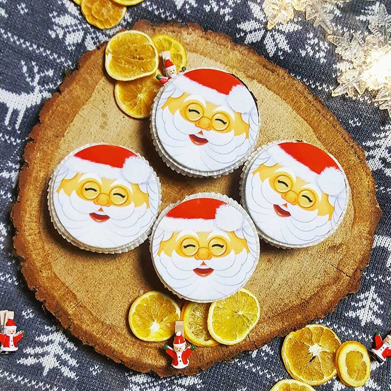 Weihnachtsmann-Cupcakes, 9 Stück