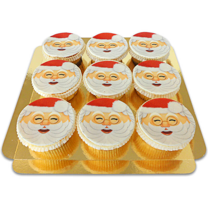 Weihnachtsmann-Cupcakes, 9 Stück