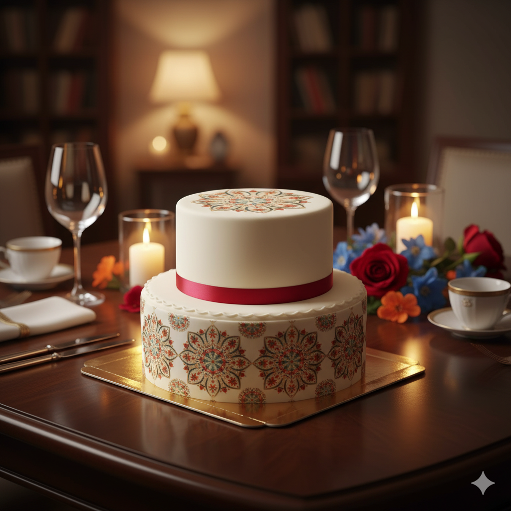 Deluxe Mandala Torte 2-stöckig