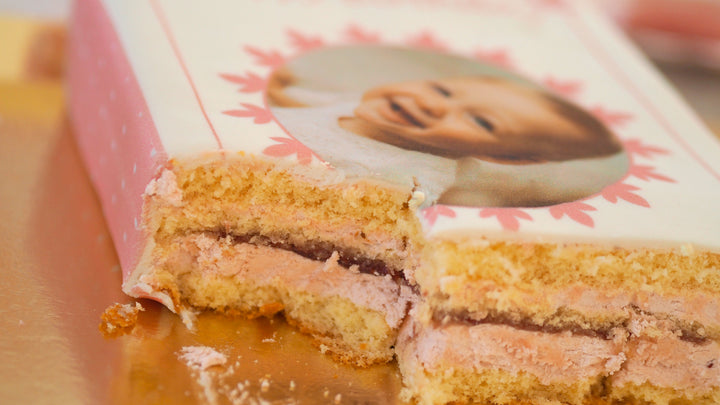 Pastell Pinke Foto-Torte