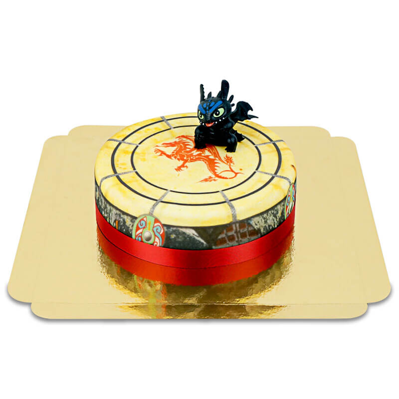 Drachen auf einstöckiger Torte