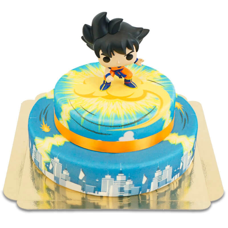 Son Goku® auf 2-stöckiger Jindujun über Stadt-Torte