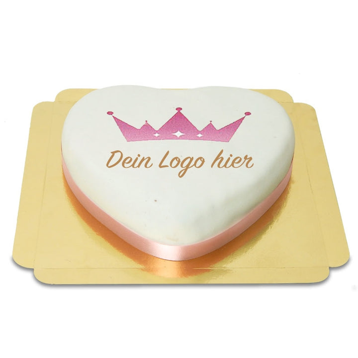 Logotorte in Herzform