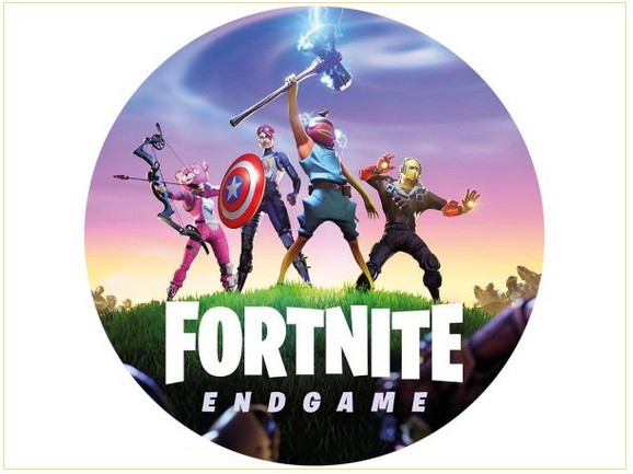 Fortnite®-Tortenaufleger auf Galaxie-Torte