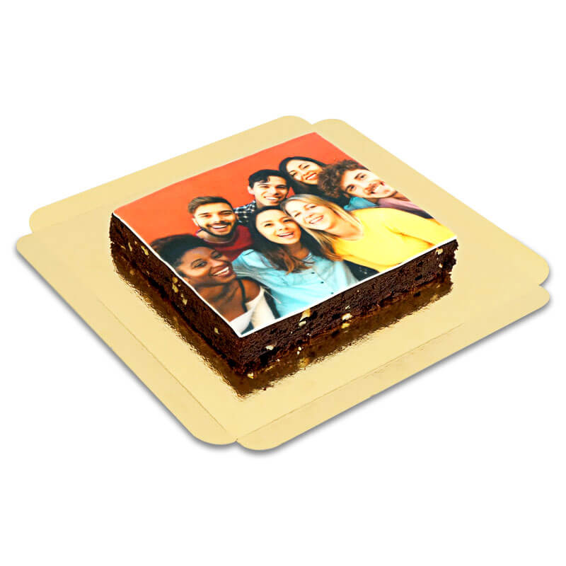 Foto-Brownie zum selber schneiden