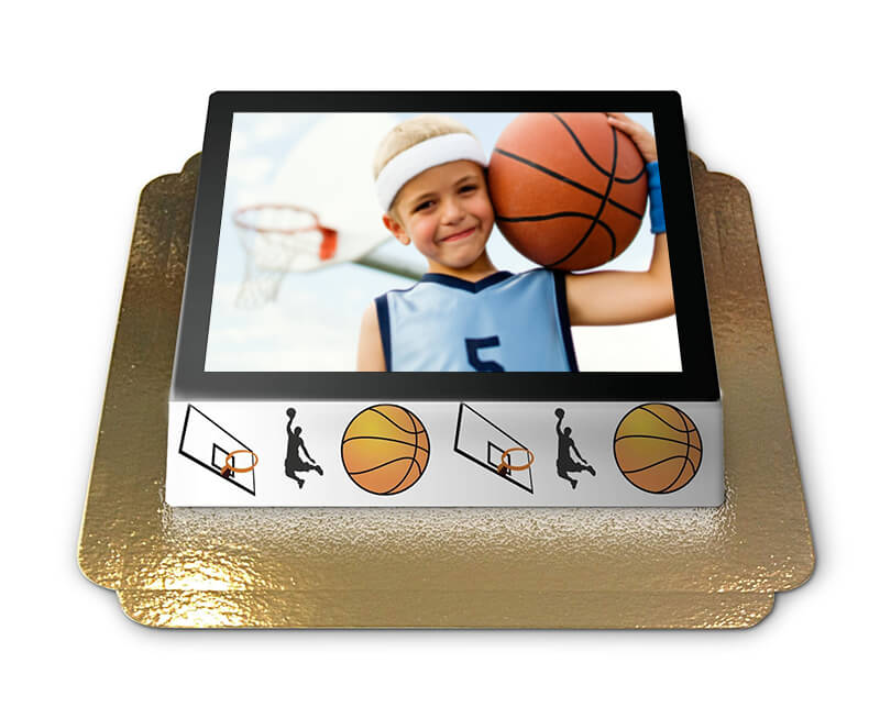 Fototorte im Basketball-Design