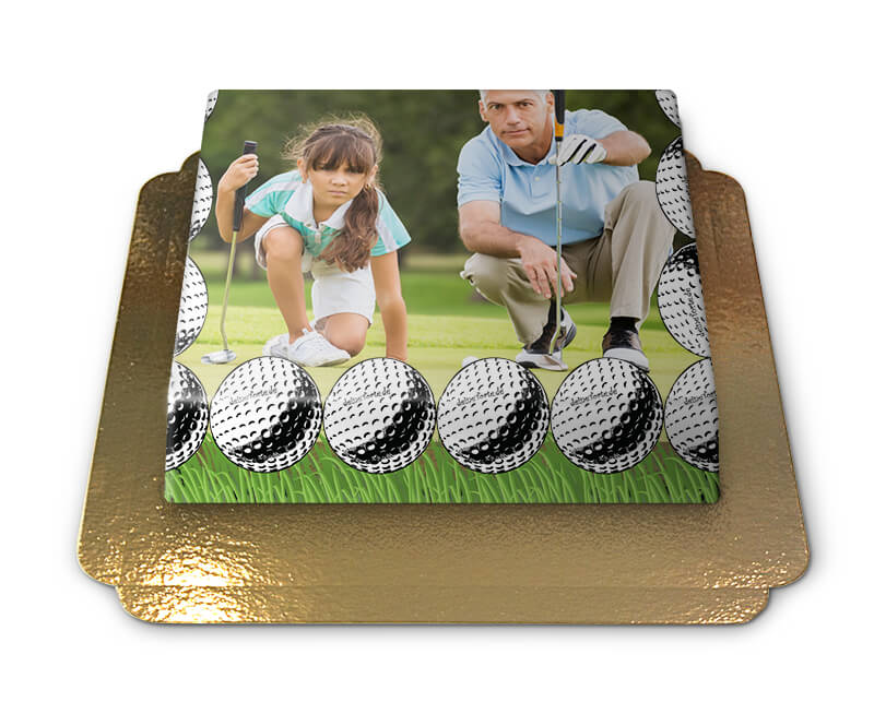 Fototorte im Golf-Design