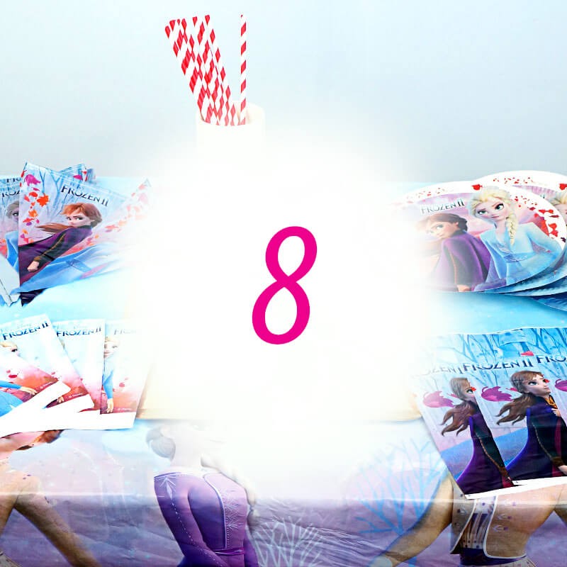 Die Eiskönigin® Partyset Frozen für 8 Personen - ohne Torte