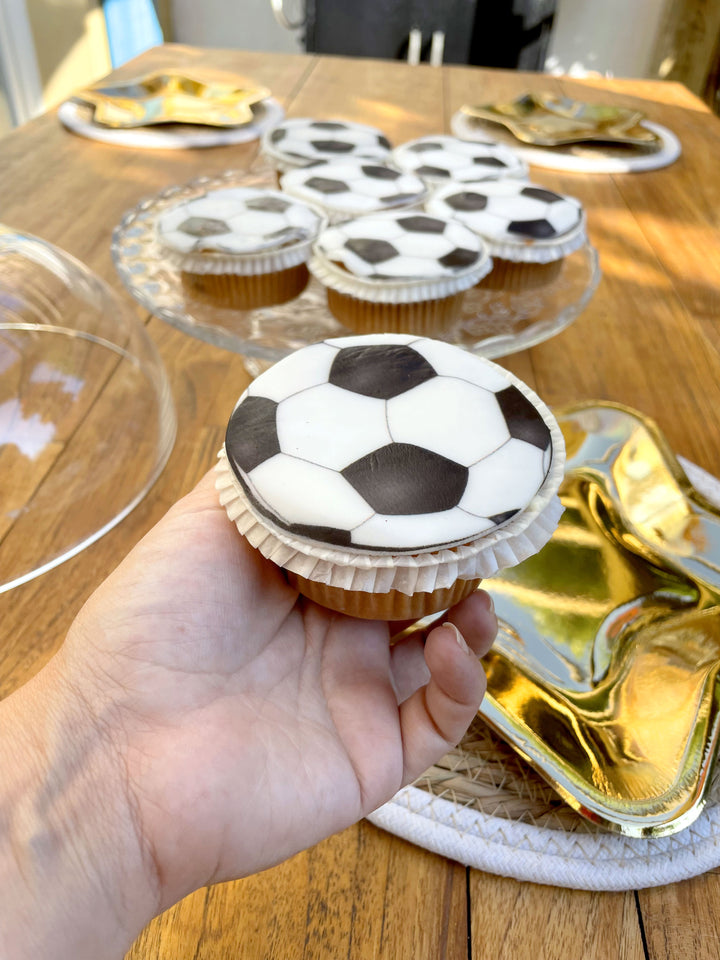 Fußball-Cupcakes, 9 Stück
