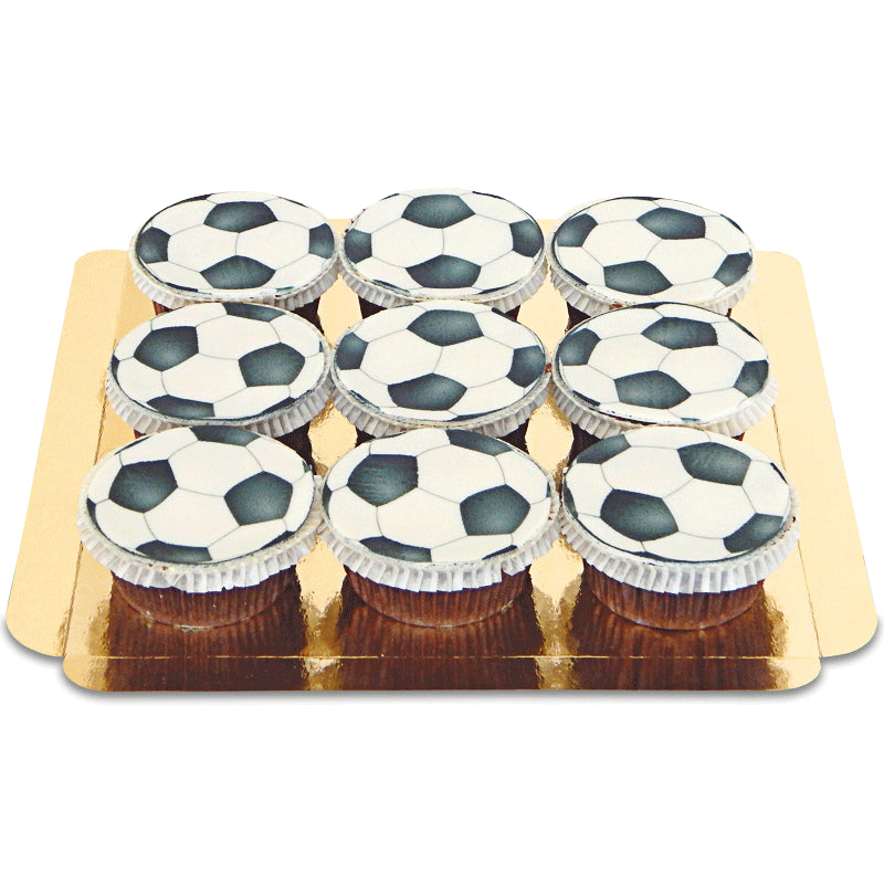 Fußball-Cupcakes, 9 Stück
